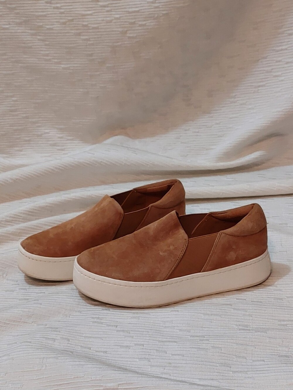 Vince Tan Suede Slip-On Sneakers Size 7